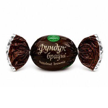 Цукерки "БРАУНІ ФУНДУК В ГЛАЗУРІ" 1 кг 3119963538 фото