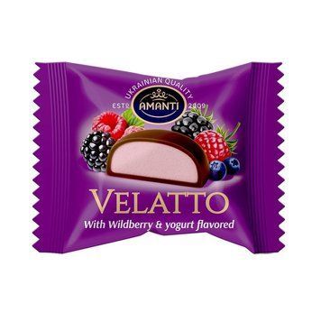 Цукерки "VELATTO" зі смаком ЛІСОВИХ ЯГІД ТА ЙОГУРТУ, 1 кг 2749477114 фото